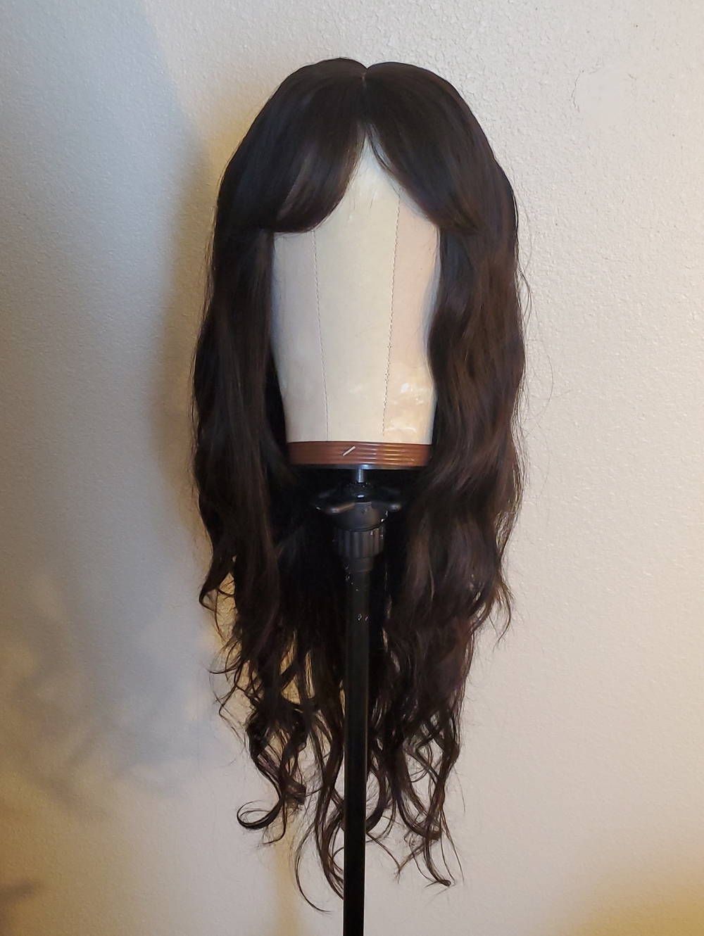 Virgin Human Hair V-Part Wig with Hair Topper